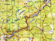 Kartenausschnitt Waldlehrpfade - Nord- und Talweg