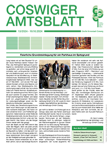 Titelseite des Amtsblattes vom 19.10.2024