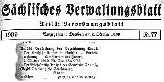Sächsisches Verwaltungsblatt vom 6. Oktober 1939