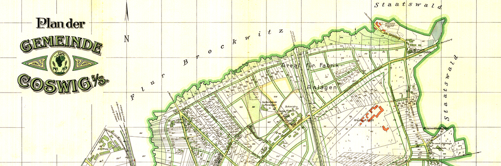 Plan der Gemeinde Coswig 1925