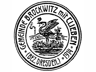 Siegel der Gemeinde Brockwitz mit Clieben 1914