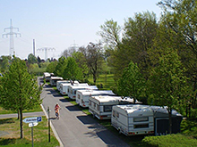Campingplatz Coswig - Stellplätze mit Caravans